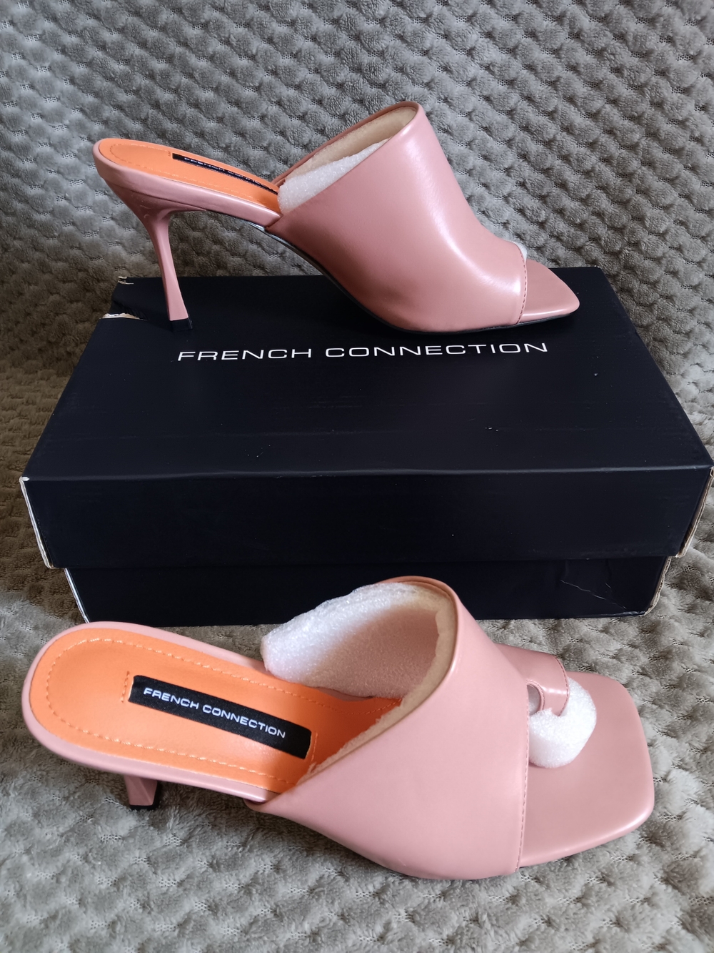 French Connection Women's Pink Heeled Mule